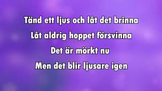 Tänd ett ljus (karaoke - lyrics) D dur chords