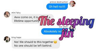 BTS Texts : The sleeping jin 😴😴😴