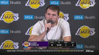 Luka Doncic Postgame Interview Los Angeles Lakers Defeat Orlando Magic For 9 Game Win In A Row