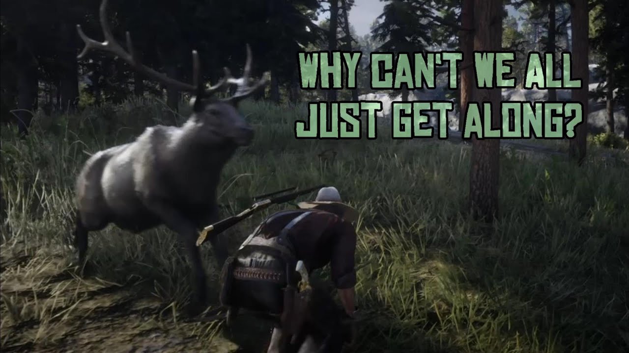 Elk Trucks Arthur While He's Bird Hunting RDR2 YouTube