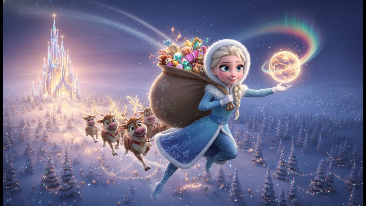 Секретная рождественская миссия Эльзы для всего мира | Halon Elsa