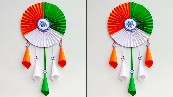 DIY Independence Day Wallhanging Craft // Tricolor wall decoration ideas // 15th August craft