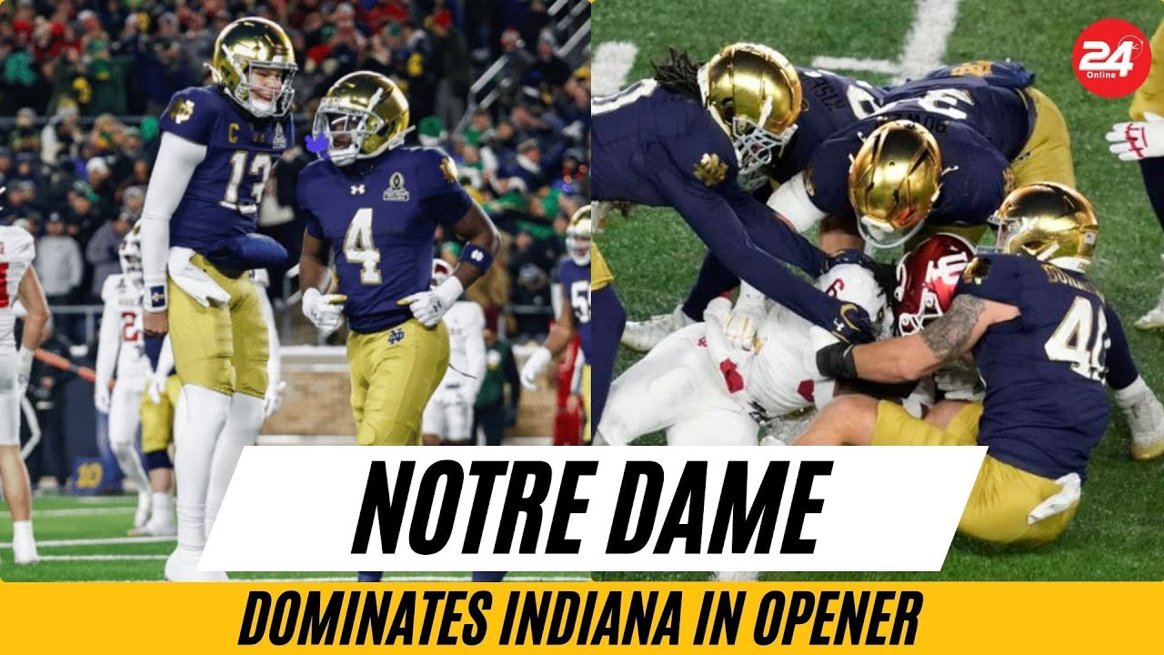 Notre Dame Dominates Indiana in College Football Playoff Opener - YouTube