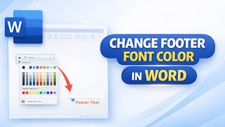 How to Change Footer Font Color in Word | Edit Footer Text Formatting