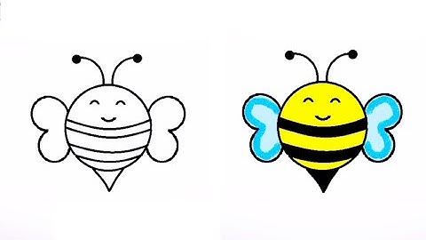 How to draw a bee / MS Paint Drawing