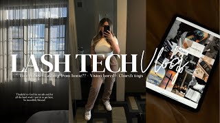 LASH TECH VLOG | HOTEL VIBES + LASHING FROM HOME?? + VISION BOARD + CHURCH TINGZ | DAYS IN THE LIFE