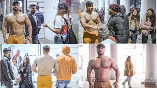 When A 100 KG FITNESS FREAK GOES SHIRTLESS IN PUBLIC | INDIAN PUBLIC REACTIONS 🇮🇳 Resimi