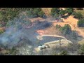 Raw Video: Sky 5 shows crews battling wildfire near Jones