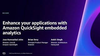 AWS re:Invent 2023  Enhance your applications with Amazon QuickSight embedded analytics (BSI203)