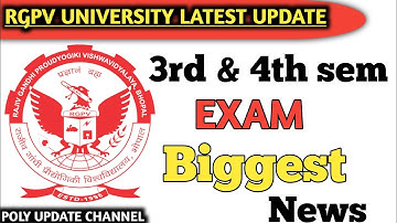 🔴 Rgpv 3rd & 4th semester exam biggest update | rgpv exam date | rgpv exam update | rgpv news