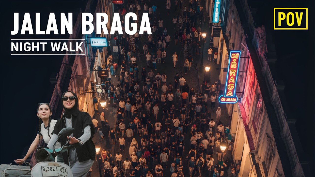 Jalan Braga Malam Hari : Suasana Bandung yang Bikin Rindu [POV No Talking]