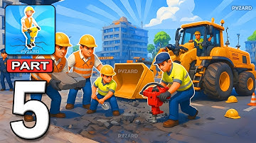 Road Builder Idle - Gameplay Walkthrough Part 5 - Renovate Cities With Builders (Android, iOS)