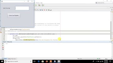 Netbeans Basics 8.2(Video-4)(12 Class)(If Else with JOptionPane Explained)(Read Discription)