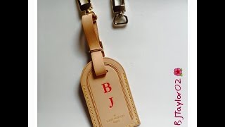 Dark Tan Leather Strap with Yellow Stitching for Louis Vuitton (LV), Coach  & More - .5 Petite Width