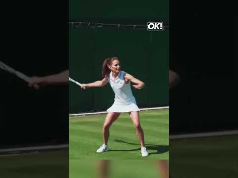 Kate Middleton teams up with Wimbledon champion Roger Federer to train ahead of tournament #shorts