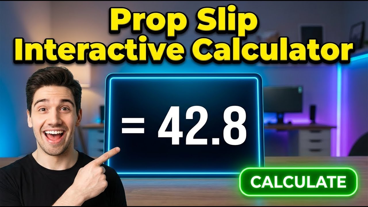 Prop Setting Calculation Prop Slip Interactive Calculator - Instructions Video - YouTube
