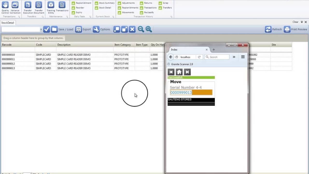 GraniteWMS Serial Tracking Use Case (720p)