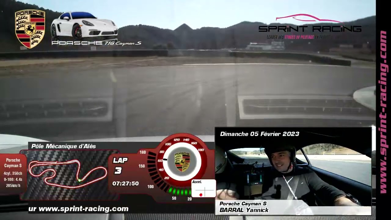 Sprint racing - pôle mécanique Alès - Porsche Cayman S de 350ch