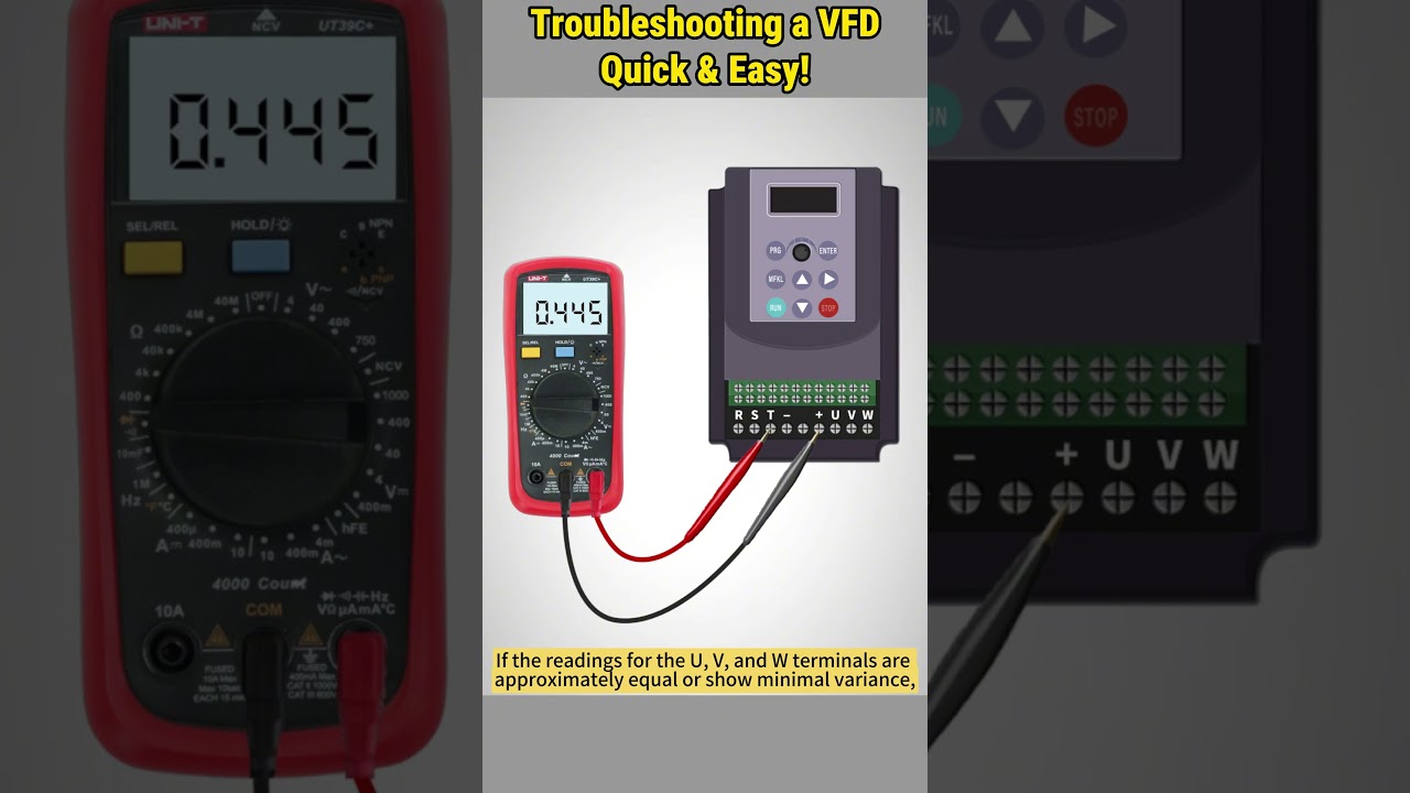 VFD Testing with Multimeter in 1 Min! #howto #vfd #troubleshooting #testing