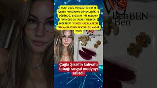 Çağla Şikel kahvaltı tabağını paylaştı. Siz doyar mıydınız? #magazin #haber #çağlaşikel