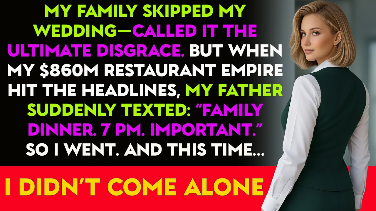 My family called my wedding a disgrace. But when my $860M restaurant chain hit the news, he texted…