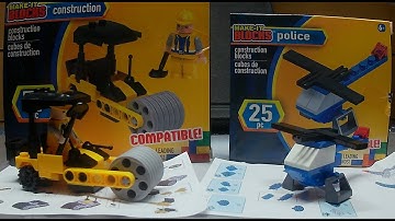 Make-It Blocks | Steamroller & Police Helicopter | Lego Build