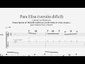 Para Elisa (Difícil) - Beethoven -Tablatura por Jesús Amaya...
