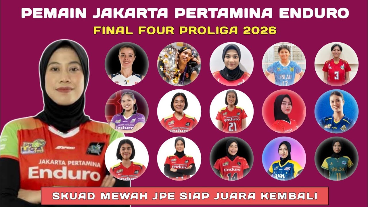 DAFTAR PEMAIN JAKARTA PERTAMINA ENDURO 2026 - FINAL FOUR PROLIGA 2026