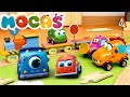 Mocas  little monster cars  car cartoons full episodes  bests for kids toy trains for kids