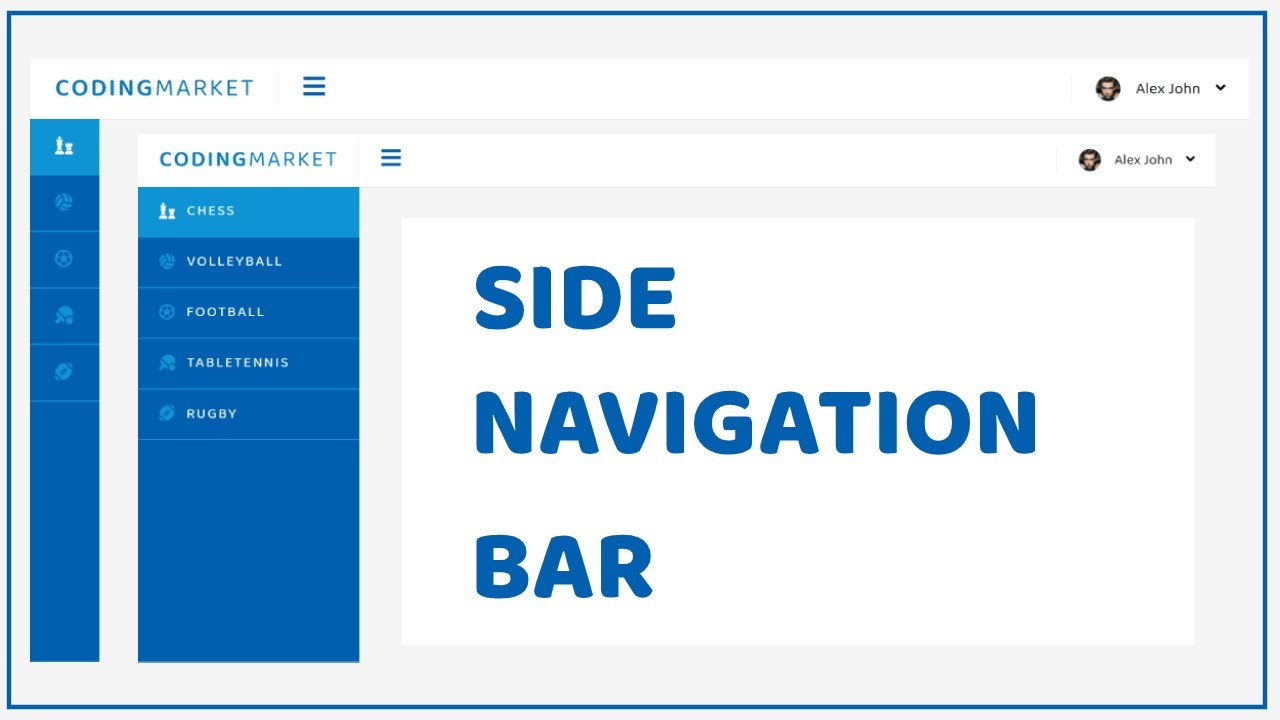 html5 css3 menu bar example