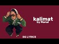 Kalimat Lyrics Manal