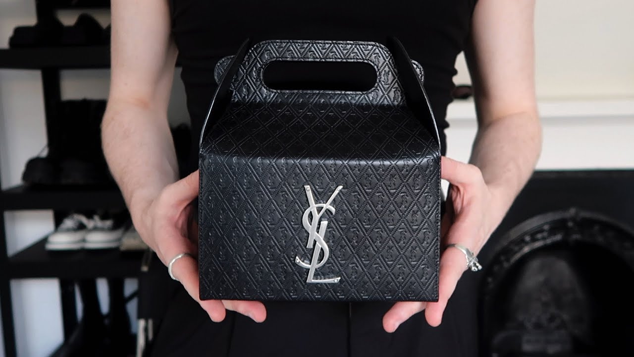 Saint Laurent YSL Black Cassandre Kate Clutch Bag - Handbagholic