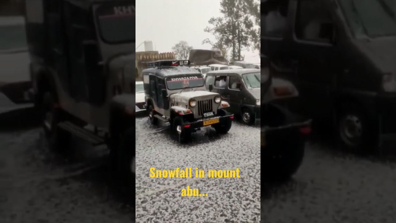 First time snowfall in Rajasthan mount  Abu..
