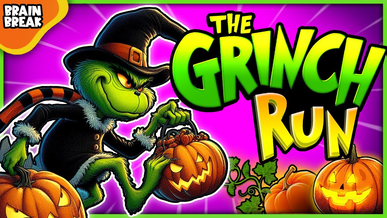 The Grinch Spooky Run 🎃Halloween Brain Break 🎃 Freeze Dance Party 🎃 Bear Hunt 🎃 Danny Go Inspired