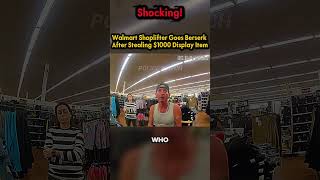 Walmart Shoplifter Goes Berserk After Stealing $1000 Display Item #shoplifter #bodycam #cop