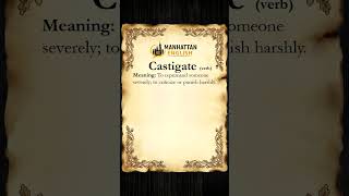 English Vocabulary for Daily use | GRE, IELTS, TOEFL | Castigate | #wordoftheday #englishlearning