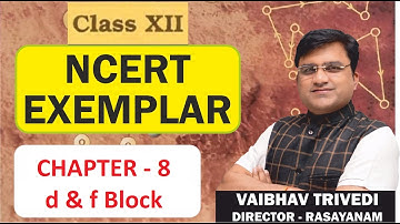 Ncert Exemplar d f block elements #jeemainsession2 #neet #jeeadvanced #cbse #cuet  #jeemains2023
