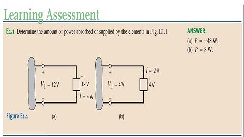 Learning Assessment E1.1 pg 7| Power calculations