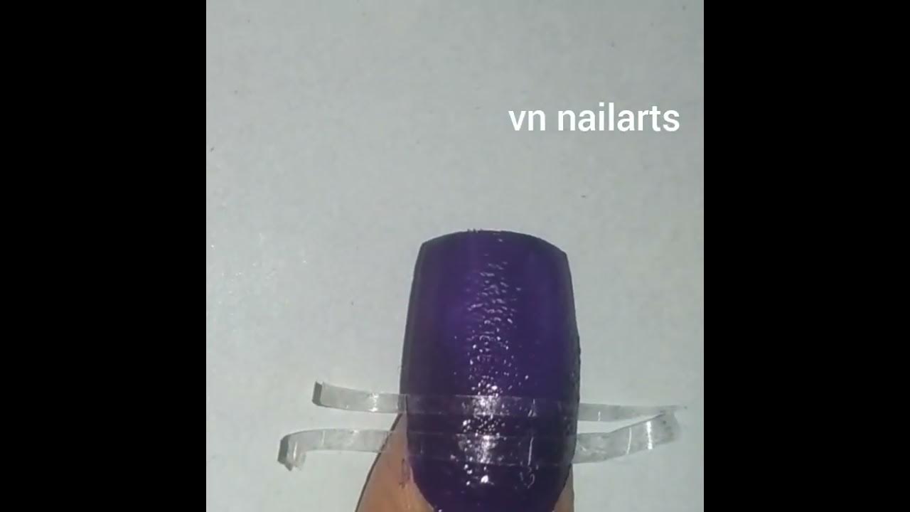 simple nail art for beginner using cellotape nailart YouTube