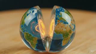 Satisfying Gl Earth Cut In Slow Motion Hyperrealistic Ai Video