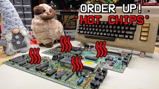 Fixing two C64 motherboards with hot chips