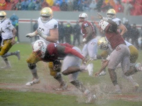 NC State football vs. Notre Dame in weather delay