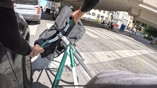 Crashing my Fixed Gear Into A Car Delivering Food