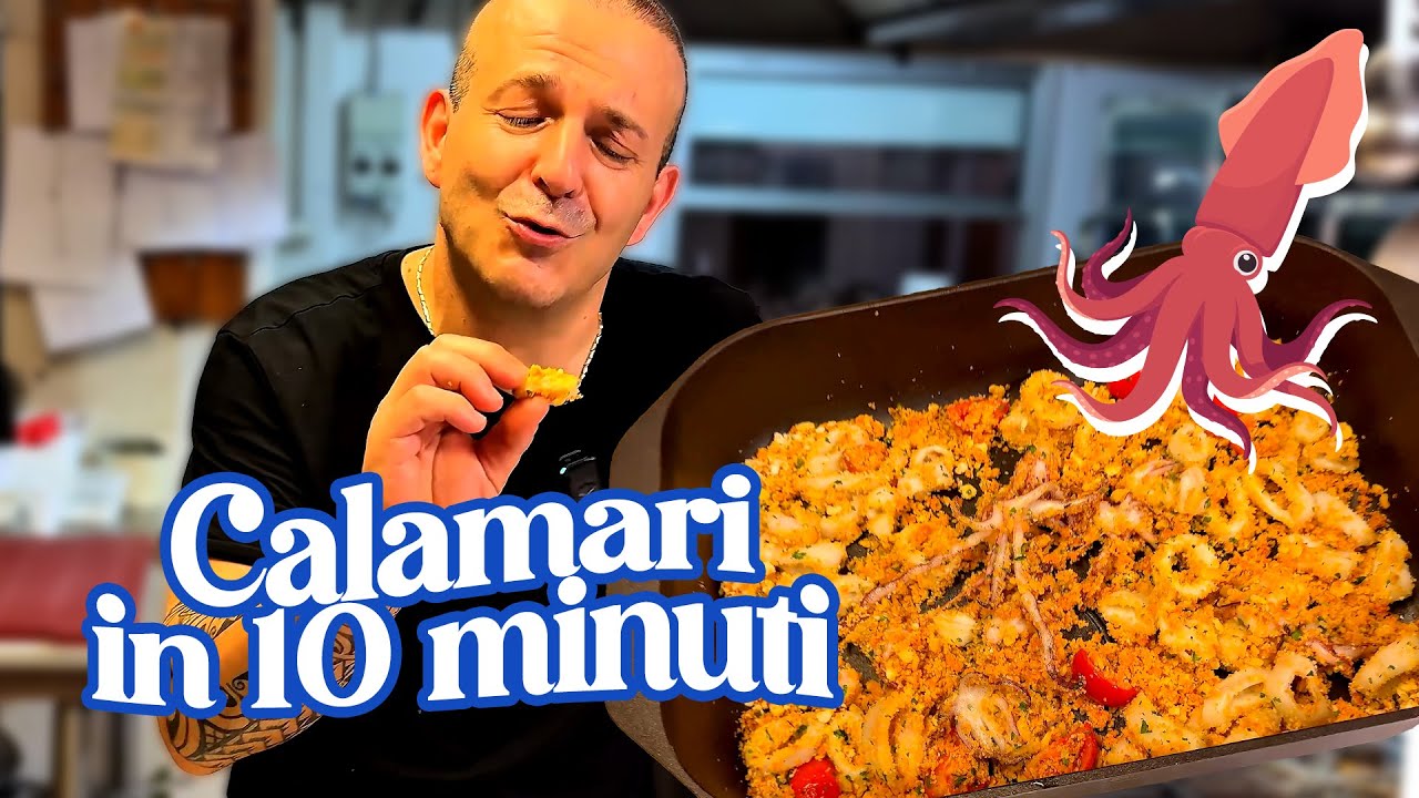 CALAMARI GRATINATI in pochi MINUTI - Antipasto di pesce facile, veloce e super gustoso