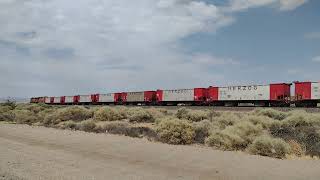 EB BNSF Loaded Ballast Train Feat Duo Rear DPUs At Hodge CA! #bigbossrailfanner