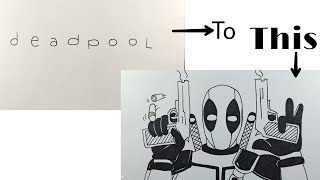 How to Turn Words DEADPOOL into Cartoon screenshot 4