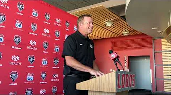 New Mexico HC Bronco Mendenhall previews season opener against Montana State thumbnail
