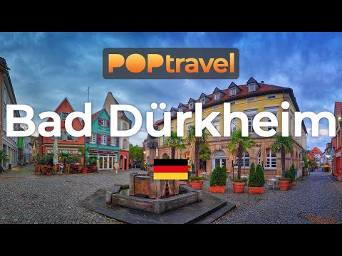 Walking in BAD DÜRKHEIM / Germany 🇩🇪 - Rainy Evening Tour - 4K 60fps (UHD)