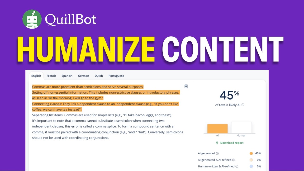 How to Humanize AI Content Using QuillBot | Updated 2026