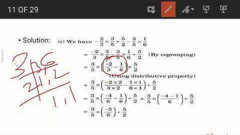 Distributive property of multiplication {Rational Numbers Exercise 1.1 Q1}